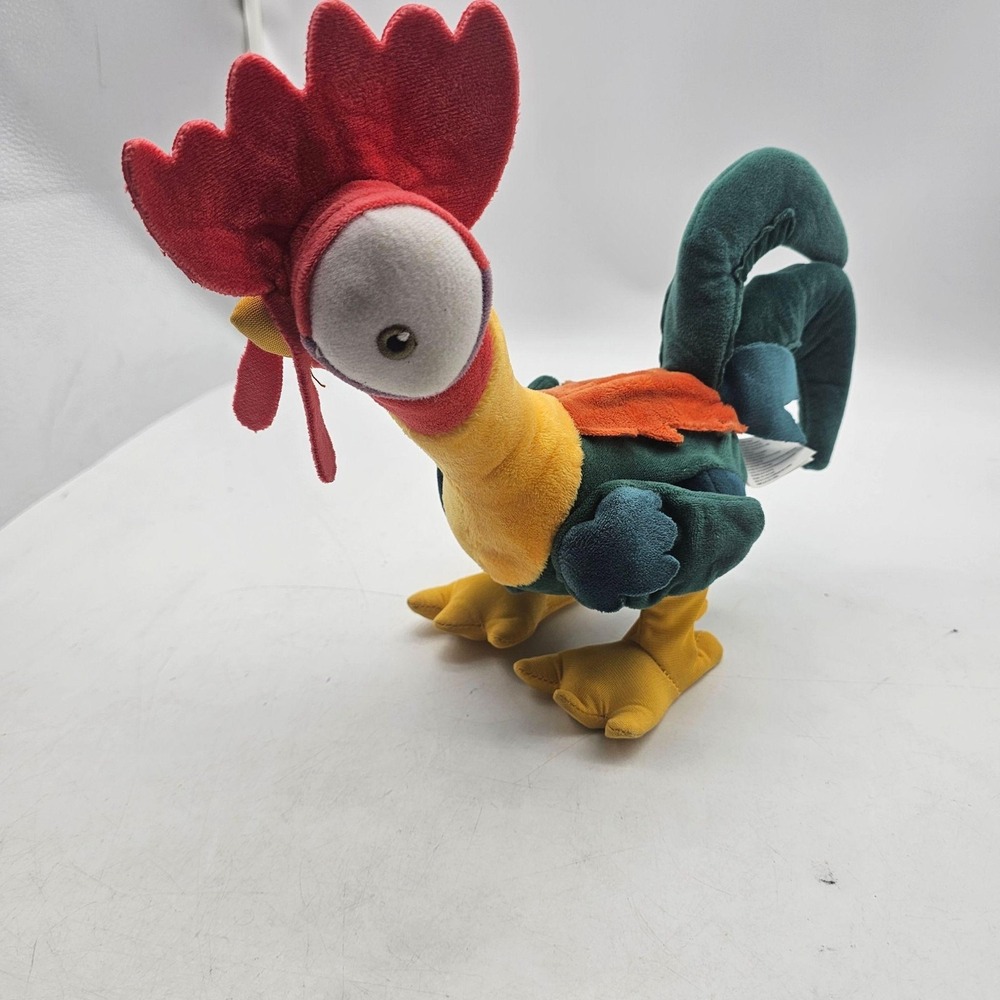 Disney Princess Moana Heihei Rooster Plush TALKING Toy 12" Just Play Green